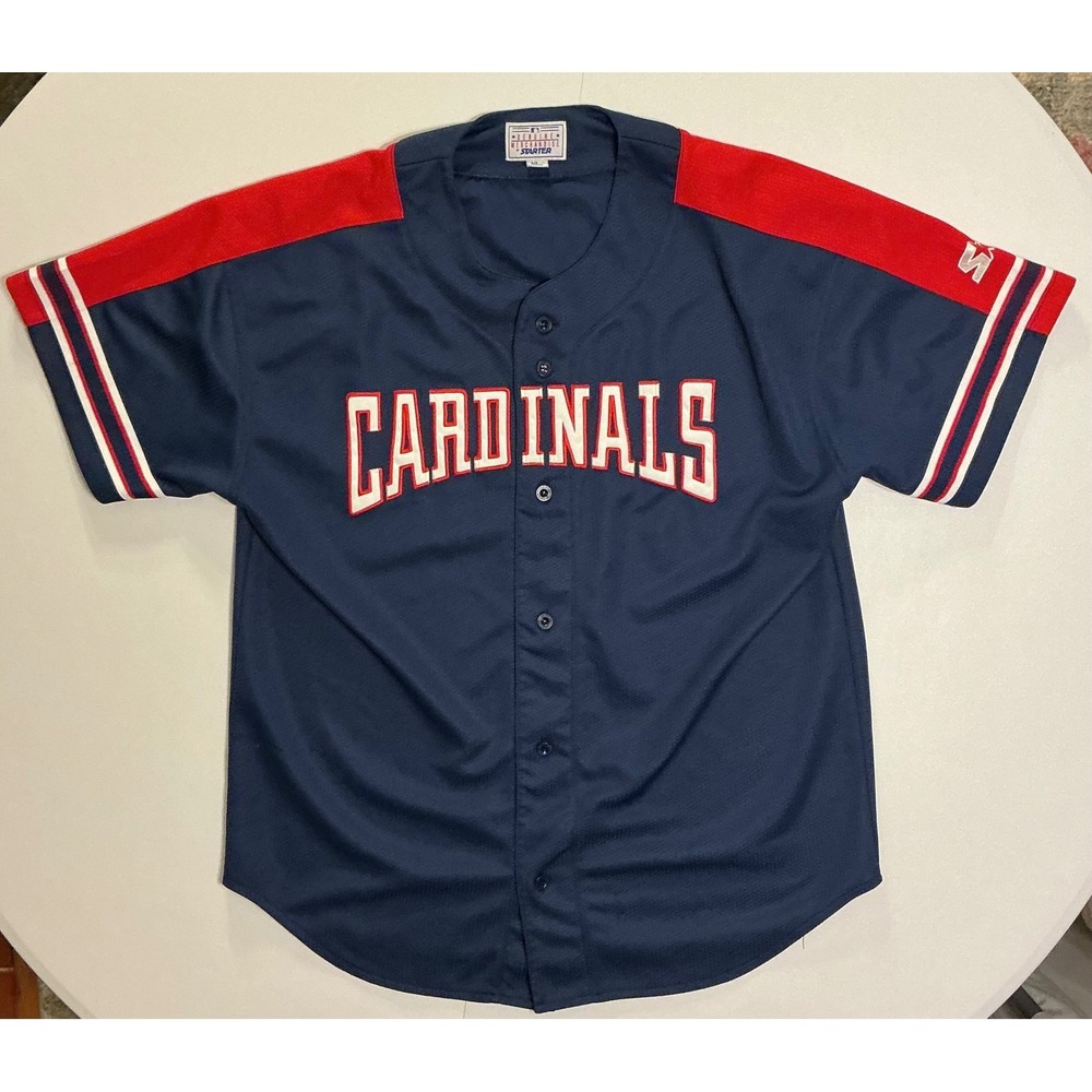VTG Y2K Starter St‎ Louis Cardinals MLB Baseball Jersey Button Up Mens XL